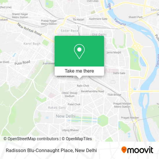 Radisson Blu-Connaught Place map