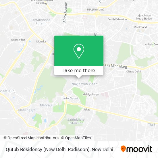 Qutub Residency (New Delhi Radisson) map