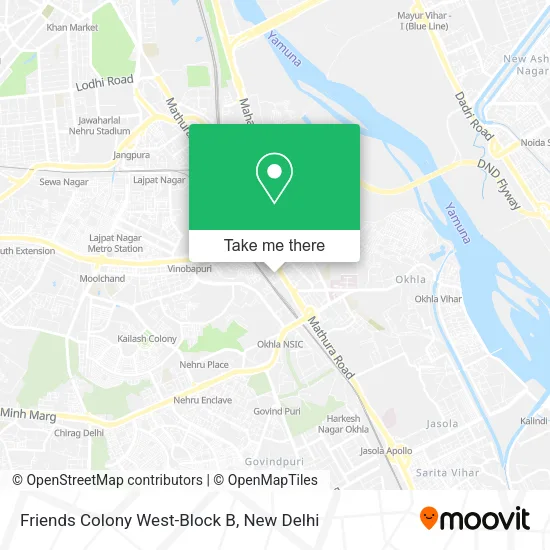 Friends Colony West-Block B map