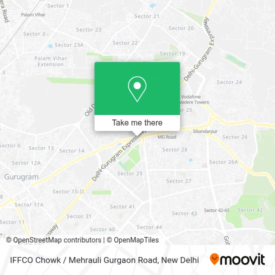 Iffco Chowk / Mehrauli Gurgaon Road map