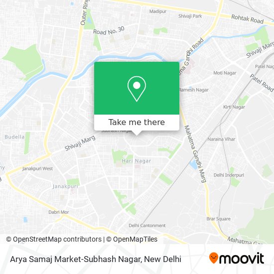 Arya Samaj Market-Subhash Nagar map