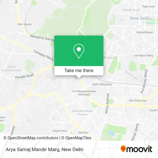 Arya Samaj Mandir Marg map