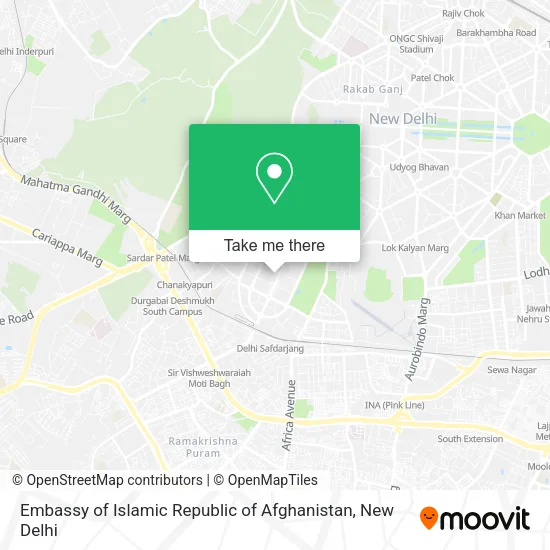Embassy of Islamic Republic of Afghanistan map