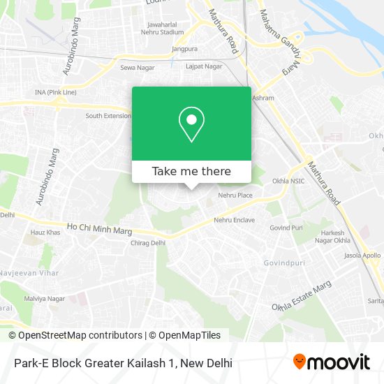 Park-E Block Greater Kailash 1 map