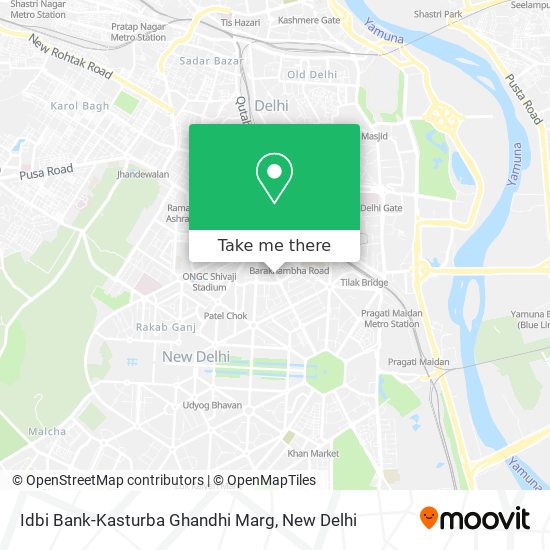 Idbi Bank-Kasturba Ghandhi Marg map