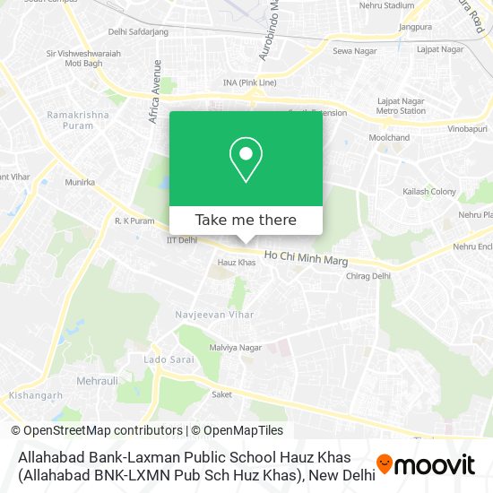 Allahabad Bank-Laxman Public School Hauz Khas (Allahabad BNK-LXMN Pub Sch Huz Khas) map