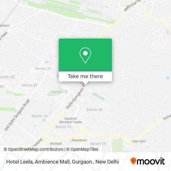 Hotel Leela, Ambience Mall, Gurgaon. map