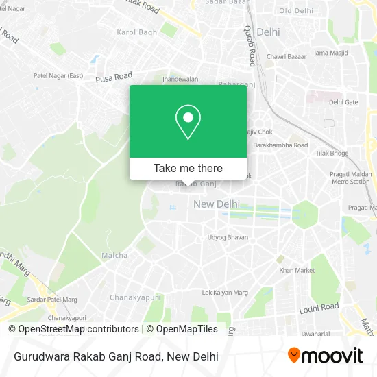 Gurudwara Rakab Ganj Road map