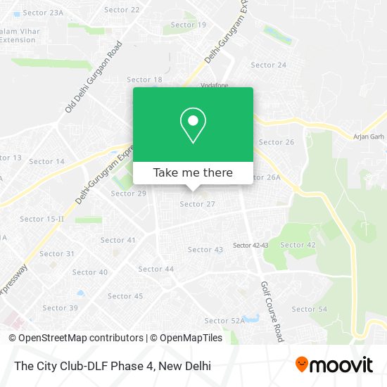 The City Club-DLF Phase 4 map