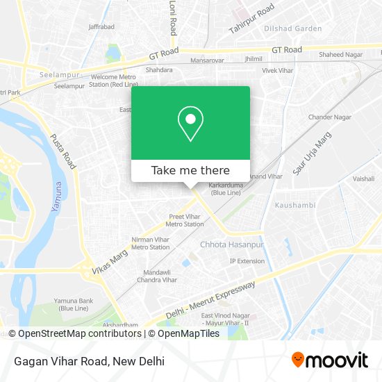 Gagan Vihar Road map