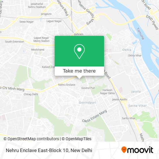 Nehru Enclave East-Block 10 map