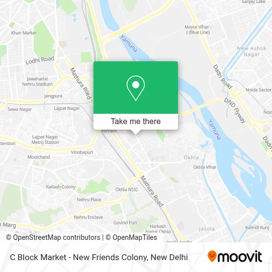 C Block Market-New Friends Colony map