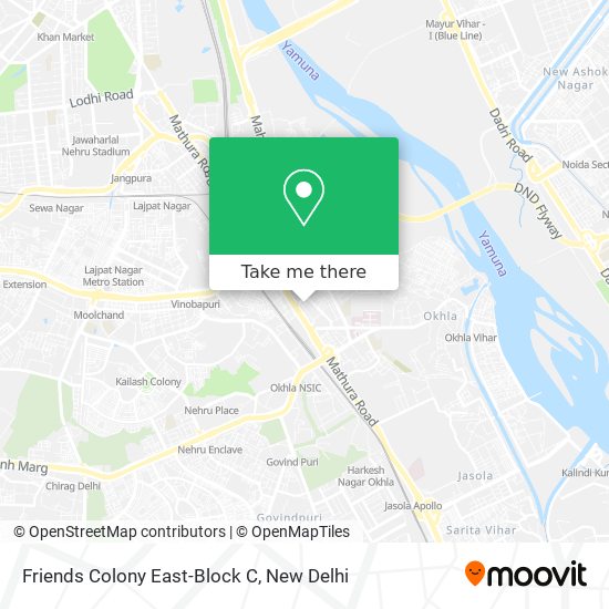 Friends Colony East-Block C map