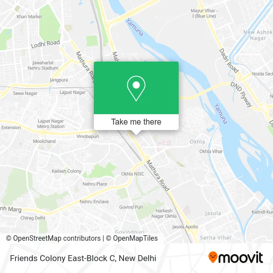Friends Colony East-Block C map