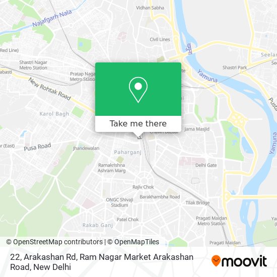 22, Arakashan Rd, Ram Nagar Market Arakashan Road map