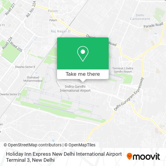 How to get to Holiday Inn Express New Delhi International Airport Terminal 3  by Bus or Metro?