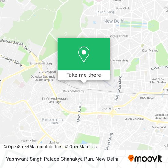 Yashwant Singh Palace Chanakya Puri map