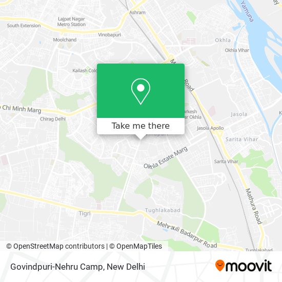 Govindpuri-Nehru Camp map