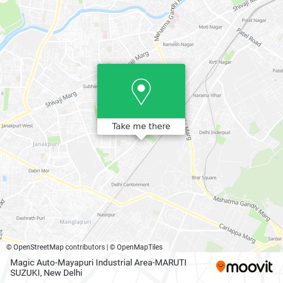 Magic Auto-Mayapuri Industrial Area-MARUTI SUZUKI map