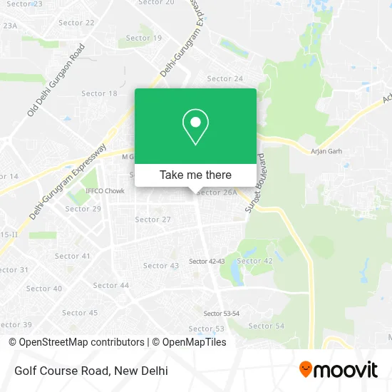 Golf Course Road map