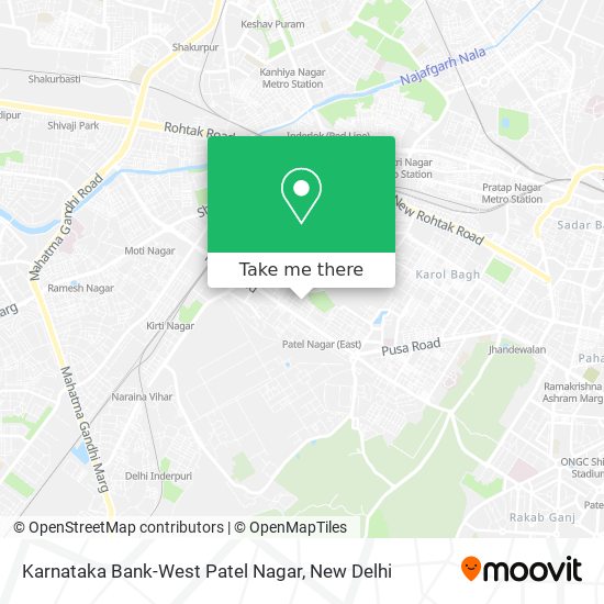 Karnataka Bank-West Patel Nagar map