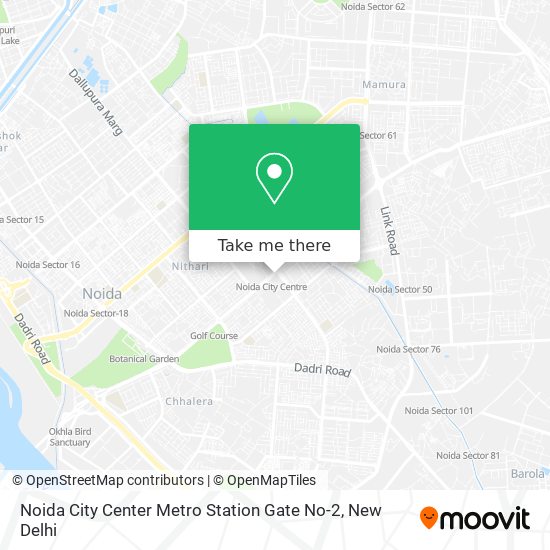 Noida City Center Metro Station Gate No-2 map