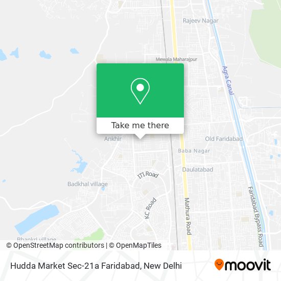 Hudda Market Sec-21a Faridabad map