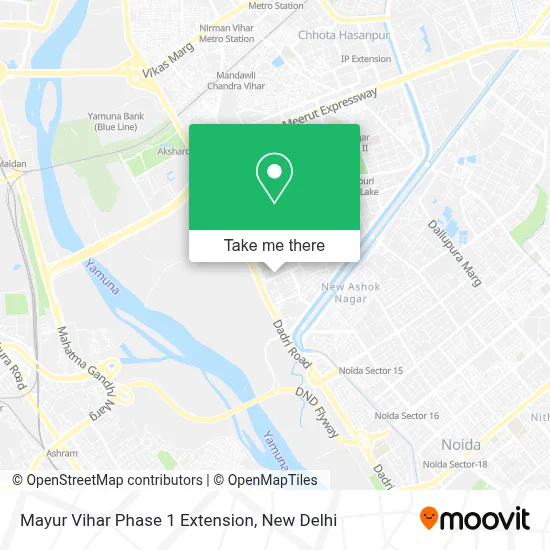 Mayur Vihar Phase 1 Extension map
