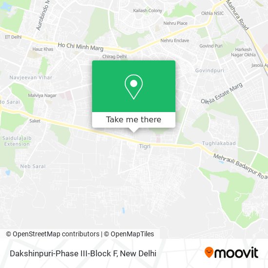 Dakshinpuri-Phase III-Block F map