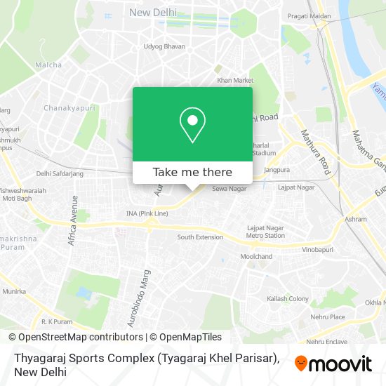 Thyagaraj Sports Complex (Tyagaraj Khel Parisar) map