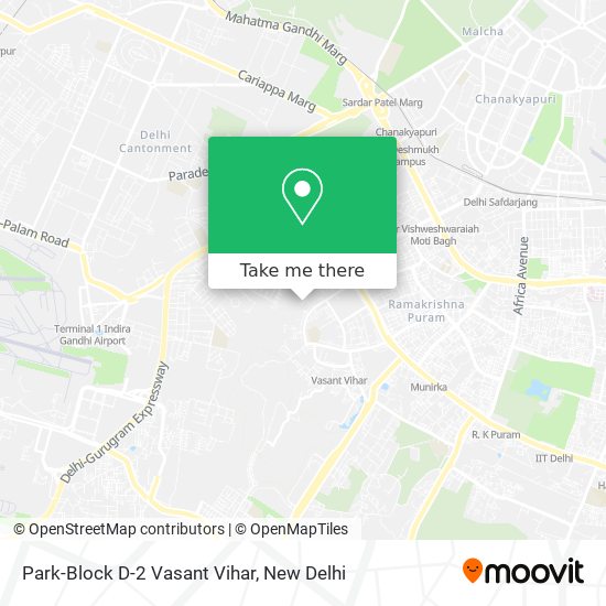 Park-Block D-2 Vasant Vihar map