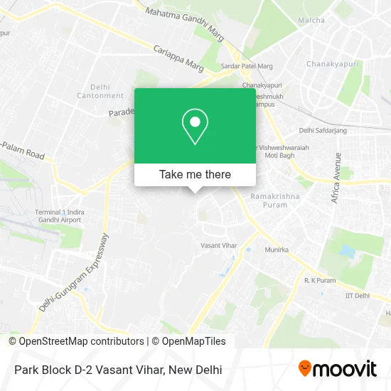 Park-Block D-2 Vasant Vihar map