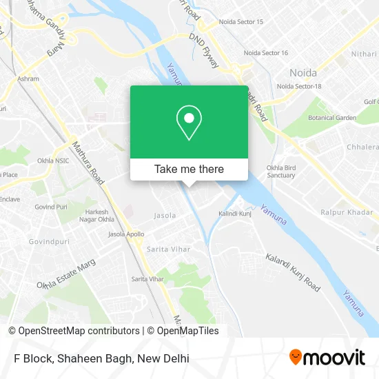 F Block, Shaheen Bagh map