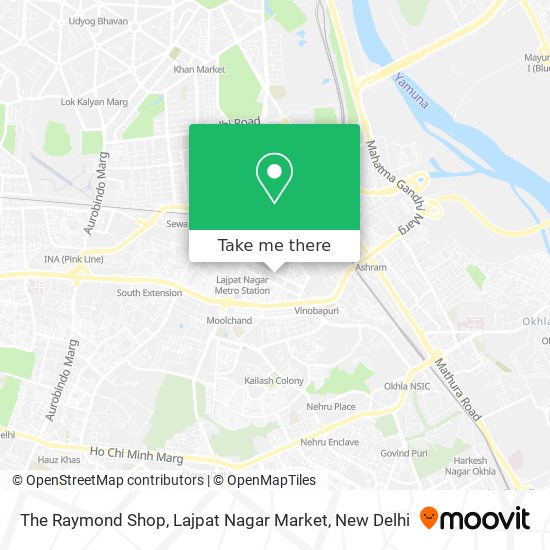 The Raymond Shop, Lajpat Nagar Market map