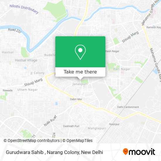 Gurudwara Sahib , Narang Colony map