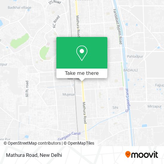 Mathura Road map