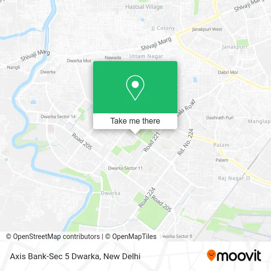 Axis Bank-Sec 5 Dwarka map