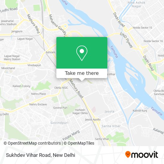 Sukhdev Vihar Road map