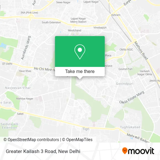 Greater Kailash 3 Road map