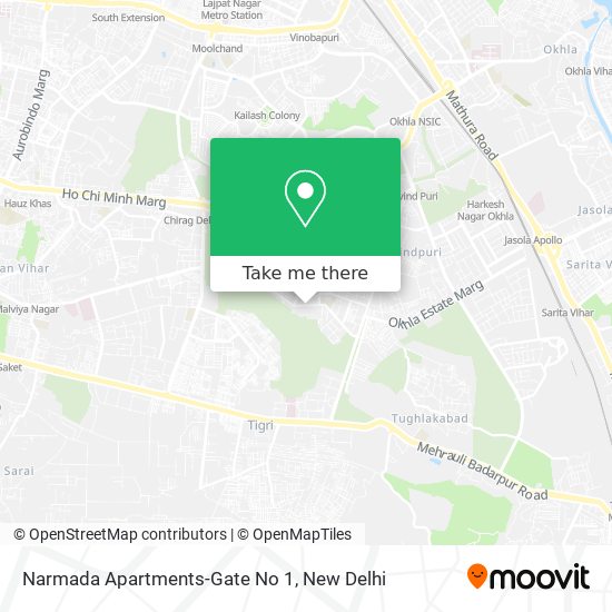 Narmada Apartments-Gate No 1 map