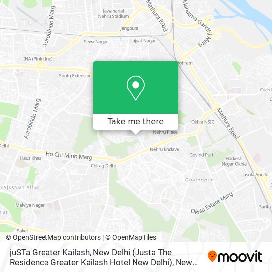 juSTa Greater Kailash, New Delhi (Justa The Residence Greater Kailash Hotel New Delhi) map