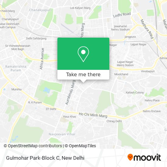 Gulmohar Park-Block C map