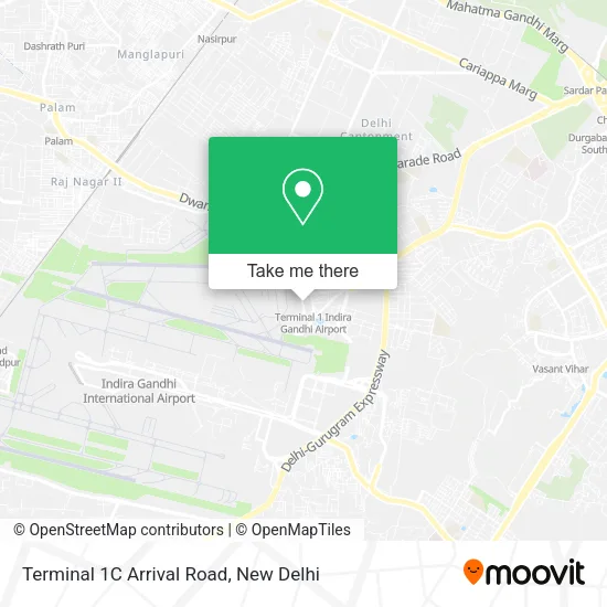 Terminal 1C Arrival Road map
