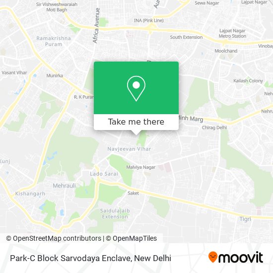 Park-C Block Sarvodaya Enclave map