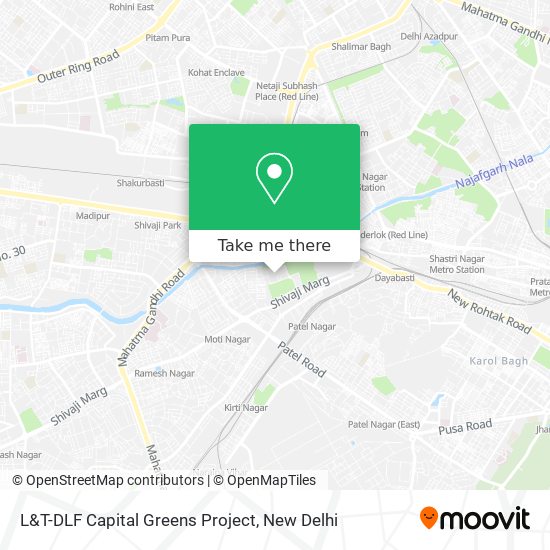 L&T-DLF Capital Greens Project map