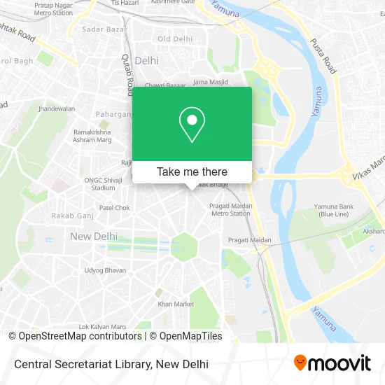 Central Secretariat Library map