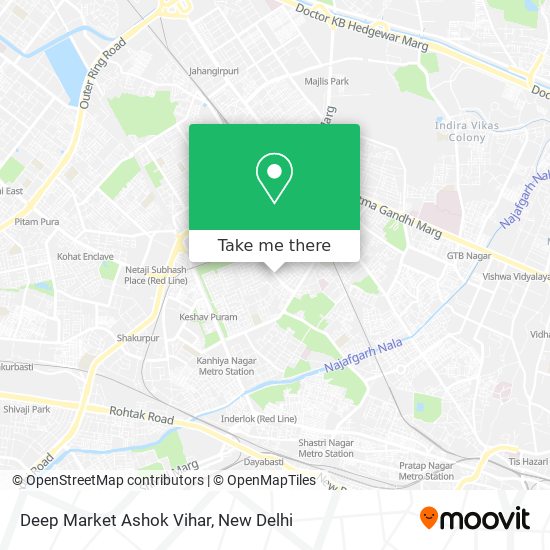 Deep Market Ashok Vihar map