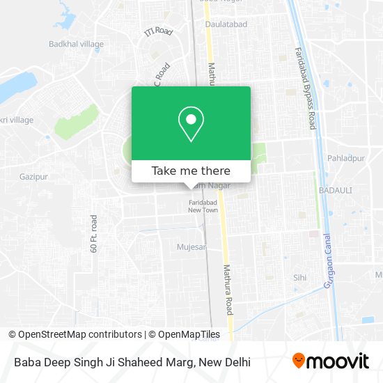 Baba Deep Singh Ji Shaheed Marg map