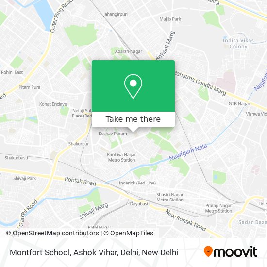 Montfort School, Ashok Vihar, Delhi map
