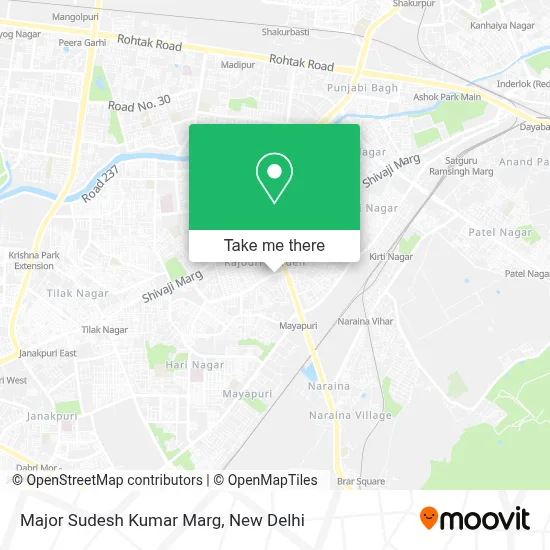 Major Sudesh Kumar Marg map